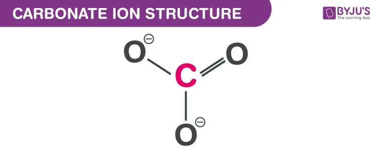 Trigonal planar geometry of CO₃²⁻